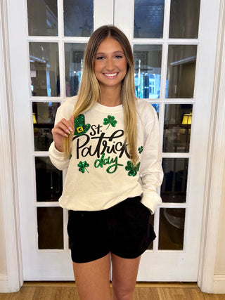White St Patrick’s Day Sweatshirt
