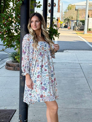 Floral Print Multi Color Babydoll