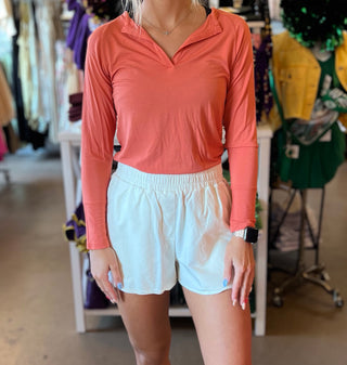 Dear John Palmer Coral Rust Top