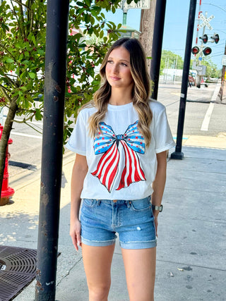 American Flag White T-shirt