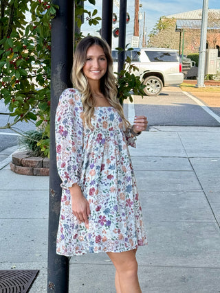 Floral Print Multi Color Babydoll