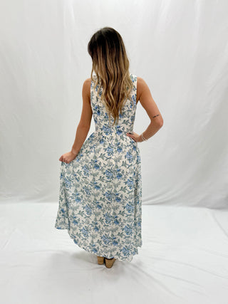 Blue Floral Maxi Dress