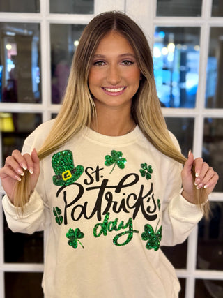 White St Patrick’s Day Sweatshirt
