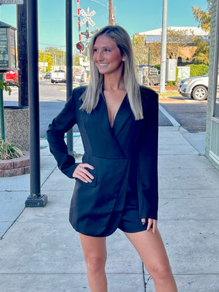 black long sleeve romper