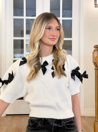 White Cropped Sweater