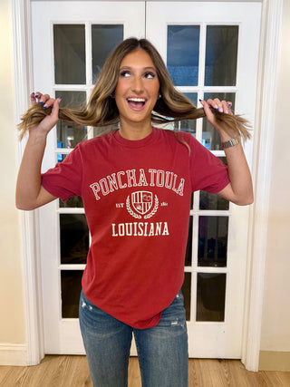 Red Shirt with "Pochatoula Louisiana"