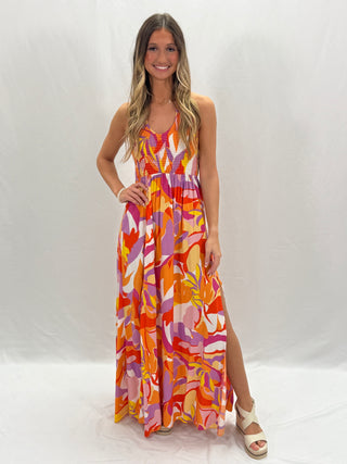 Floral Multi Ruched Dress