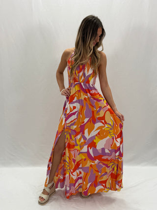 Floral Multi Ruched Dress