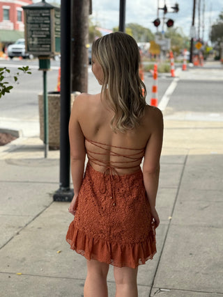 Tube Top Rust Dress
