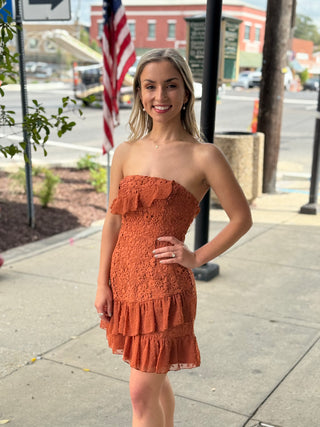 Tube Top Rust Dress