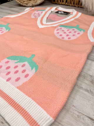 Pink Multi Strawberry Vest
