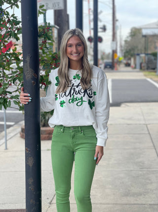 White St Patrick’s Day Sweatshirt