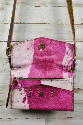 Jordon Pink/White Cross Body Purse
