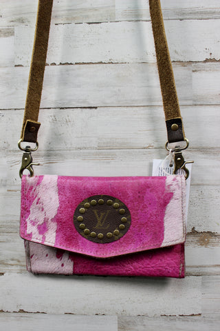 Jordon Pink/White Cross Body Purse