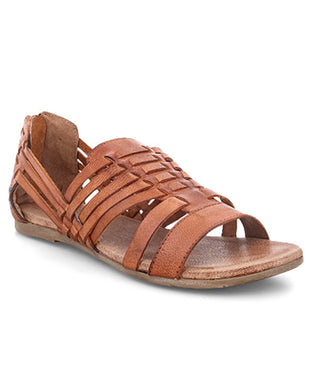 Pecan Strappy Leather Sandals