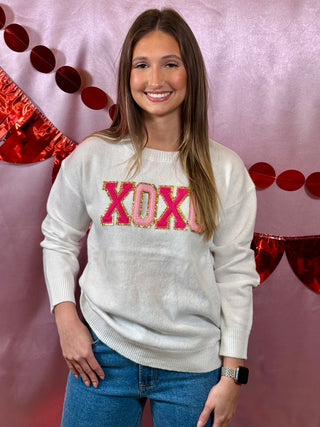 XOXO Glitter Casual Sweater