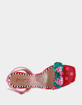 Betsey Johnson Addison Red/ Pink Multi Heels