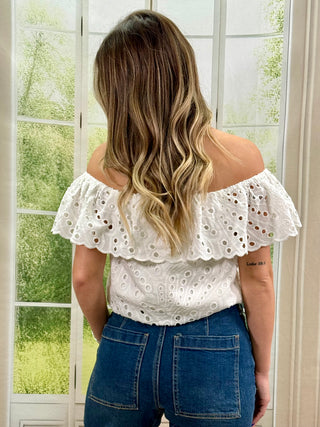 Rosario White Crop Top