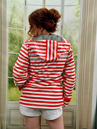 Lulu Mac Raincoat Darby Red/White