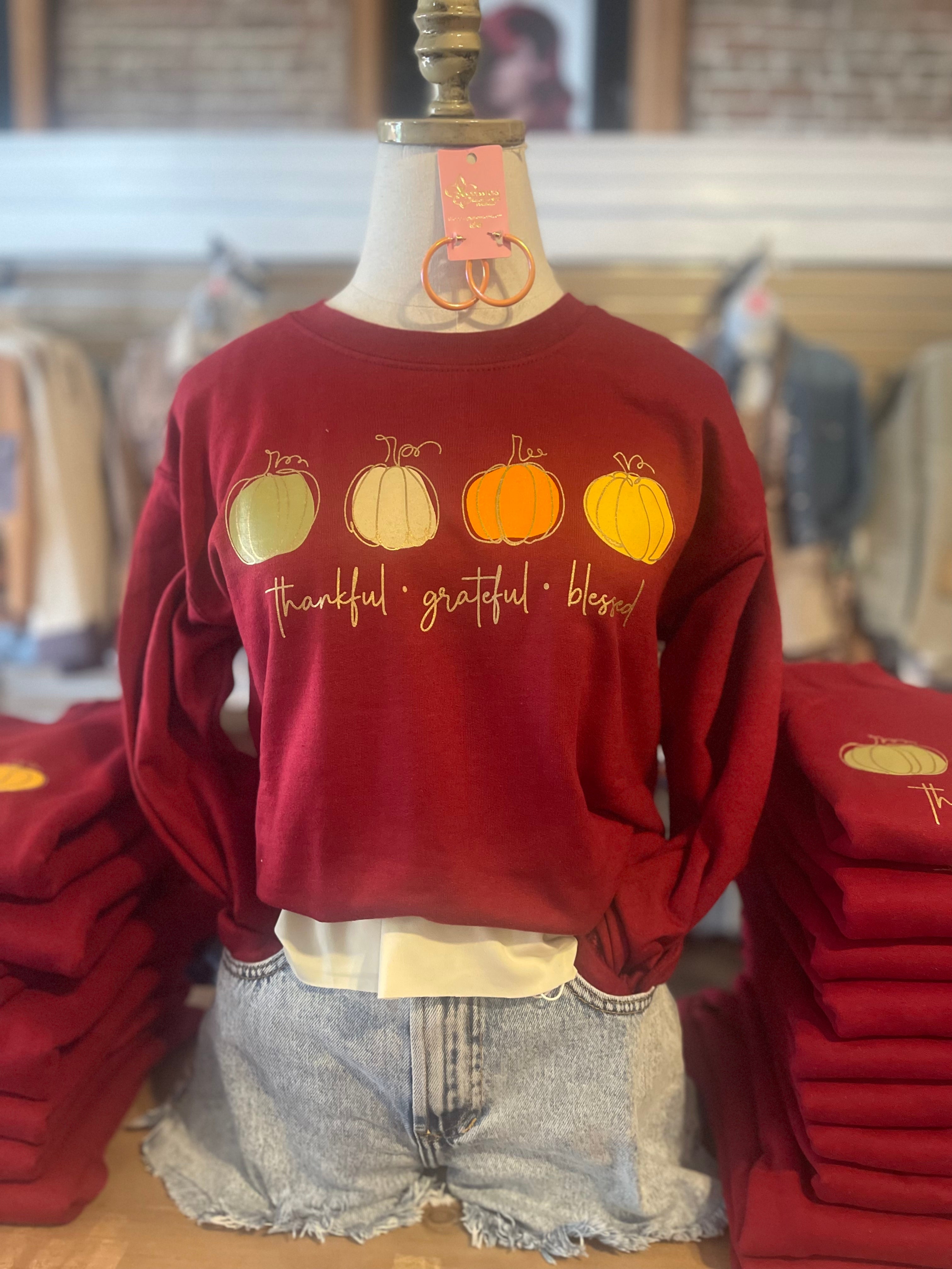 Burgundy Pumpkin Sweatshirt