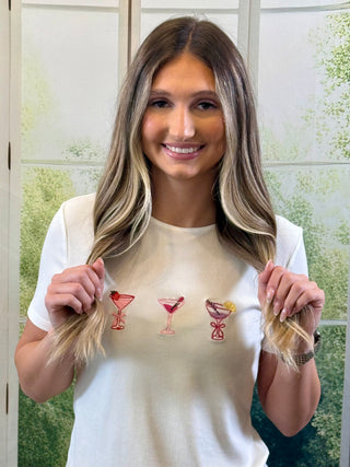 Cocktail Embroidered White Top  ￼
