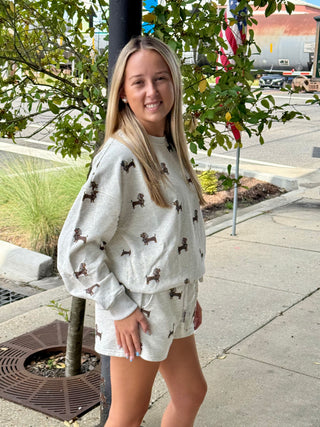 Weenie Dog Print Shorts