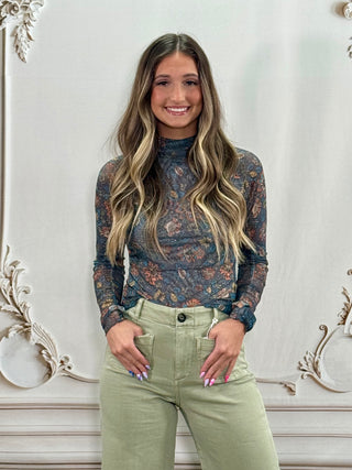 Shear Multi Color LS Top