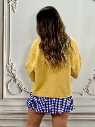 Kelsey Lt Mustard Qtr Sleeve