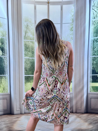 Eliza Tropical Ikat Dress