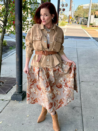 Vintage Washed Taupe Jacket