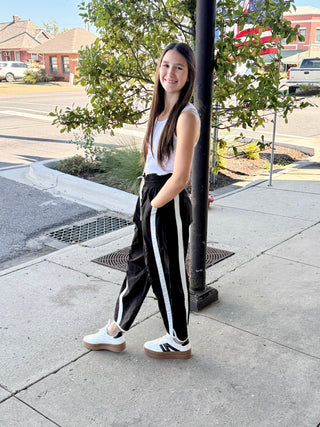 White Stripe Jogger