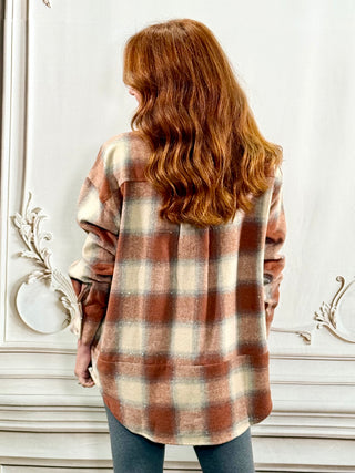 Brick Lulex Plaid Flannel Shirt