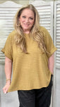 Camel Round Neck Top