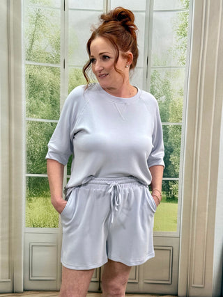 Halogen Blue Casual Short Set