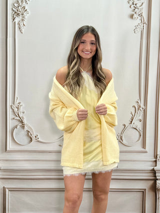 Yellow Butter Knit Cardigan