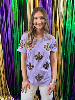 MG Sequin Fleur De Lis Tee