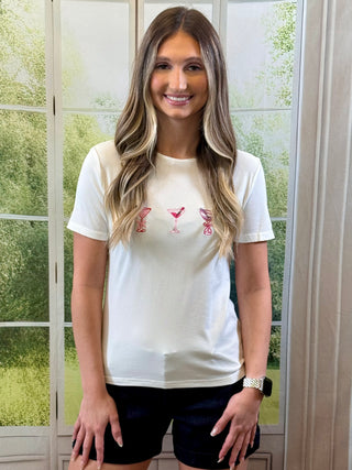Cocktail Embroidered White Top  ￼