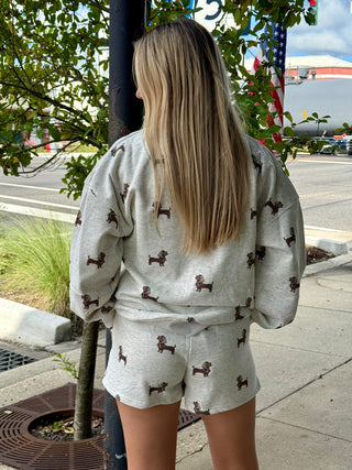 Weenie Dog Print Shorts