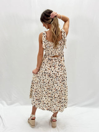 Leopard Cut Out Dress