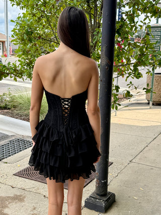 Lace Corset Black Homecoming