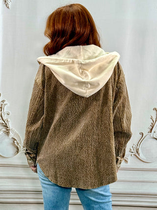 Soft Wash Corduroy Twofer Shacket