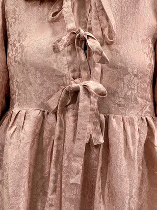 Textured Dusty Pink Rose Mini Dress