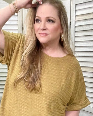 Camel Round Neck Top