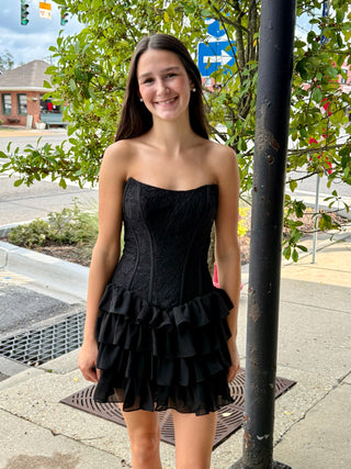 Lace Corset Black Homecoming