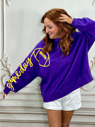 Embroidered Gameday Purple