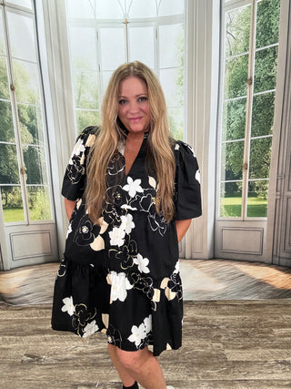 Cairan Black Taupe Dress