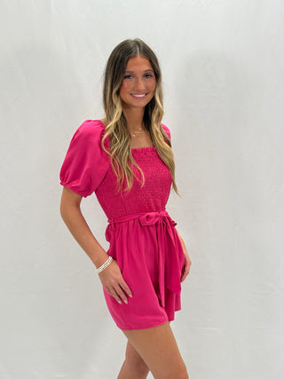 Solid Smocked Romper