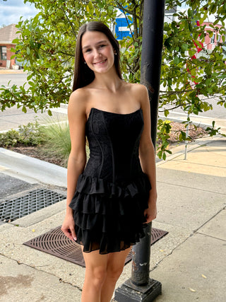 Lace Corset Black Homecoming