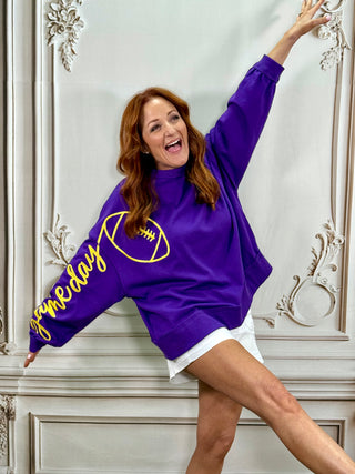 Embroidered Gameday Purple
