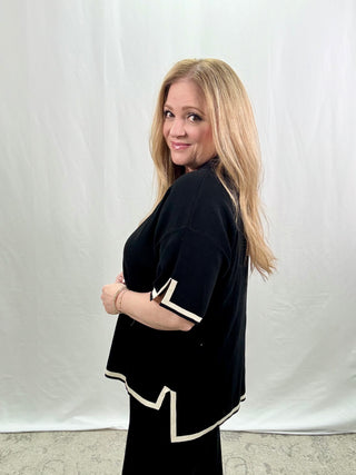 Black Blouse & Pants Set